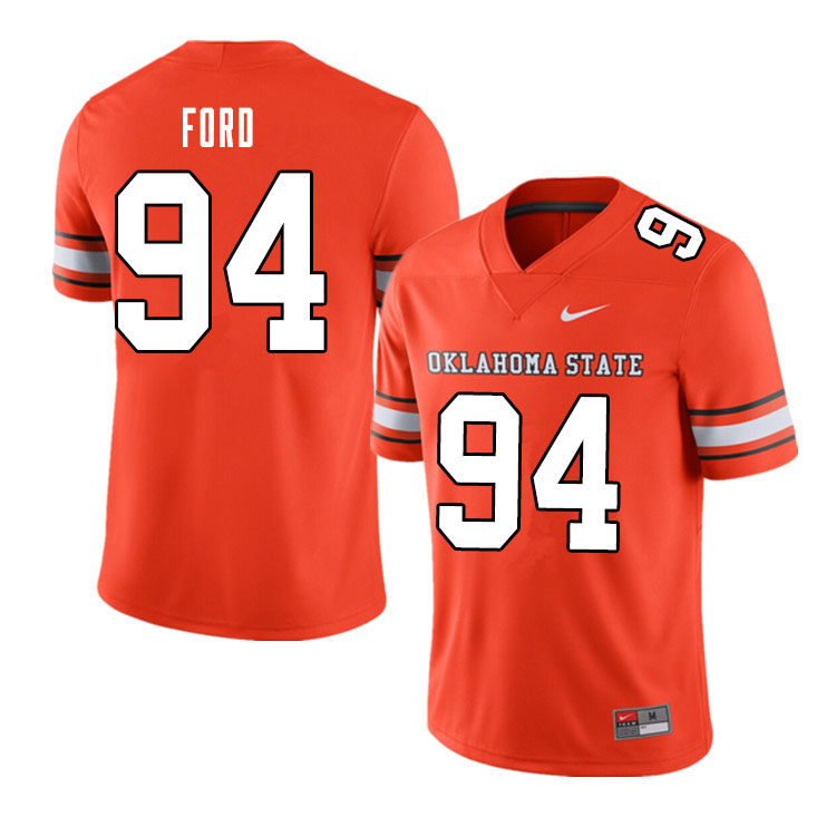Men #94 Trace Ford Oklahoma State Cowboys College Football Jerseys Sale-Alternate Orange - Click Image to Close